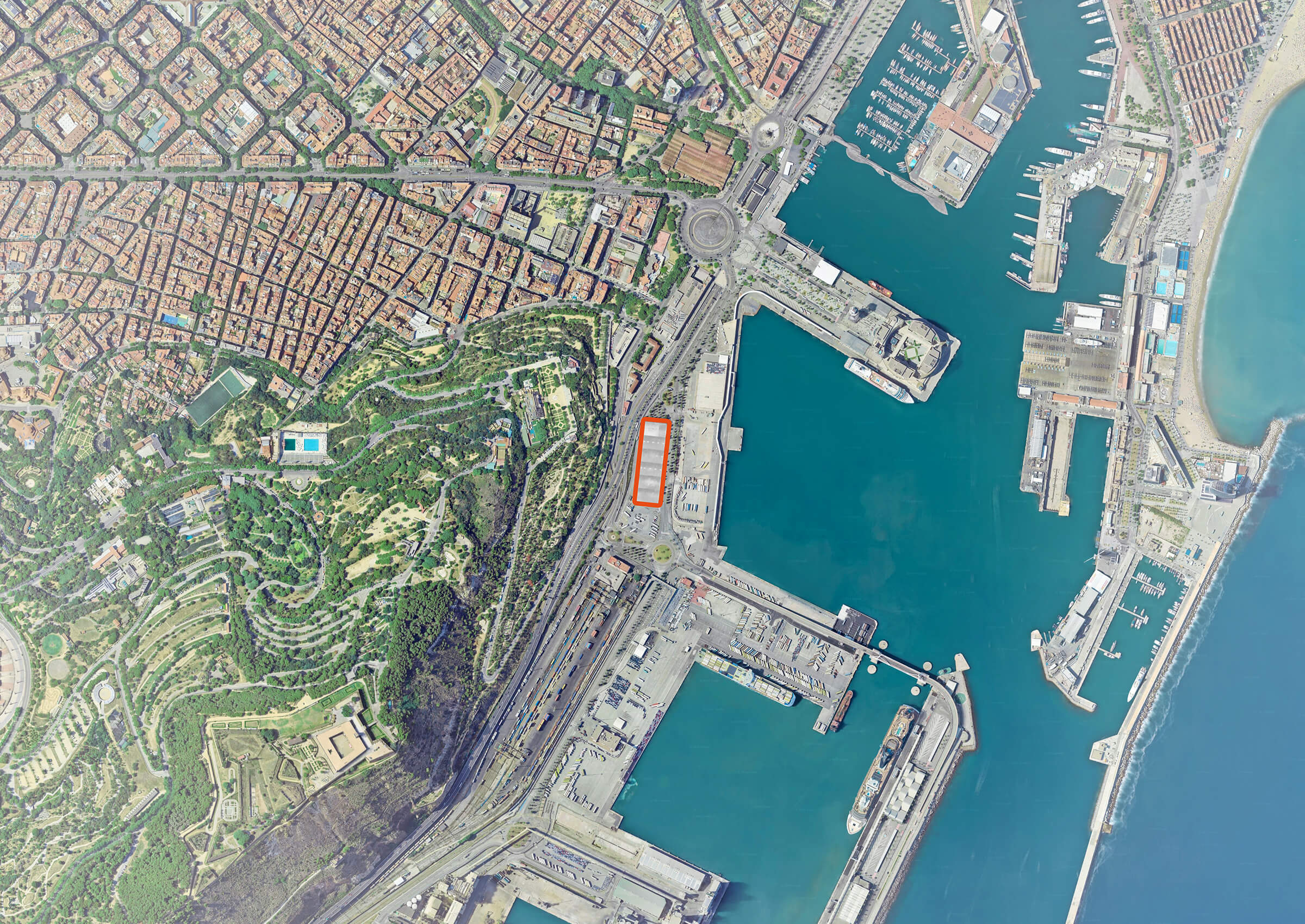 Du Montjuïc à la mer bcn-plan-bd