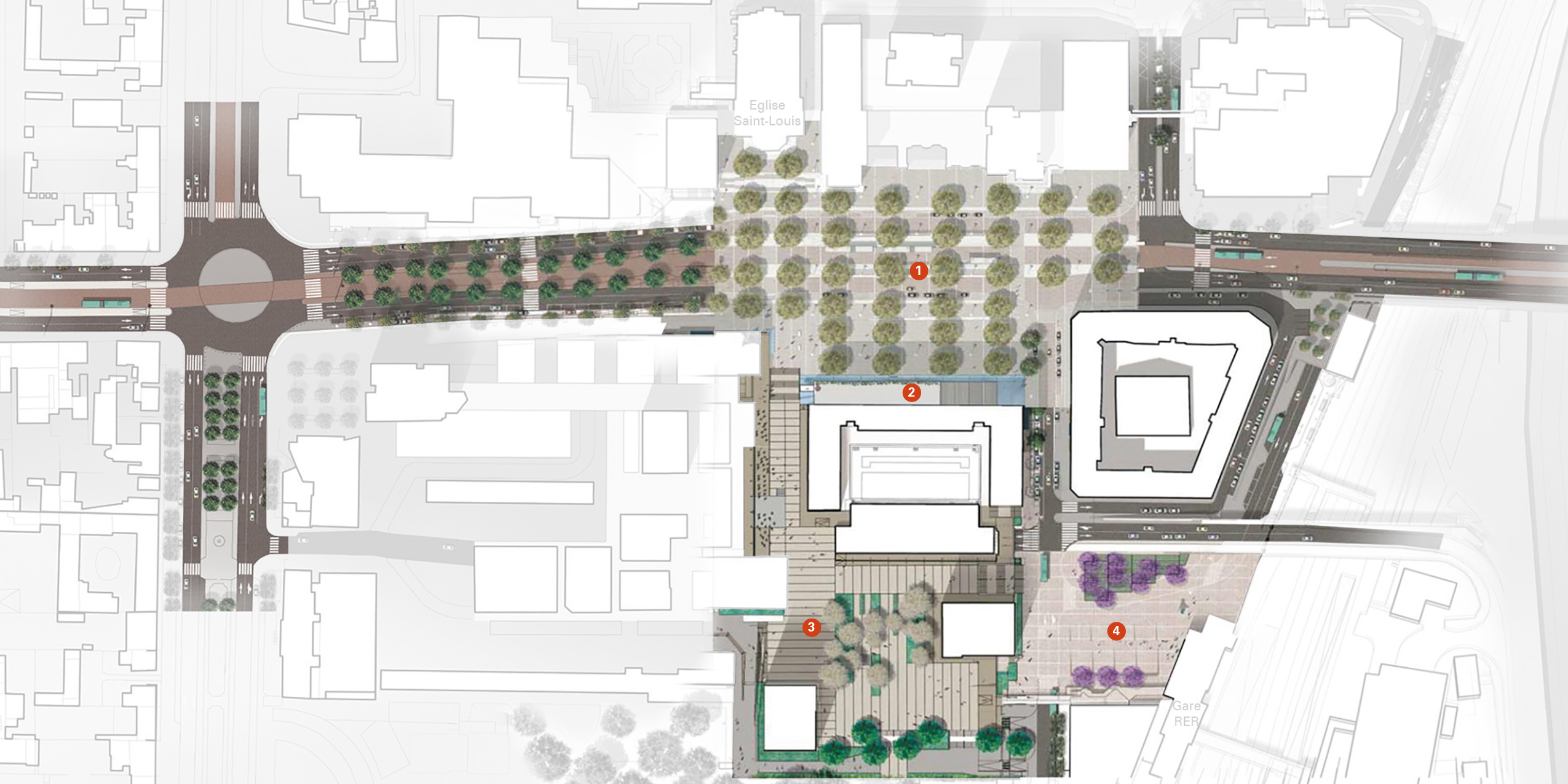 La dalle devient terrasse chs_planmasse