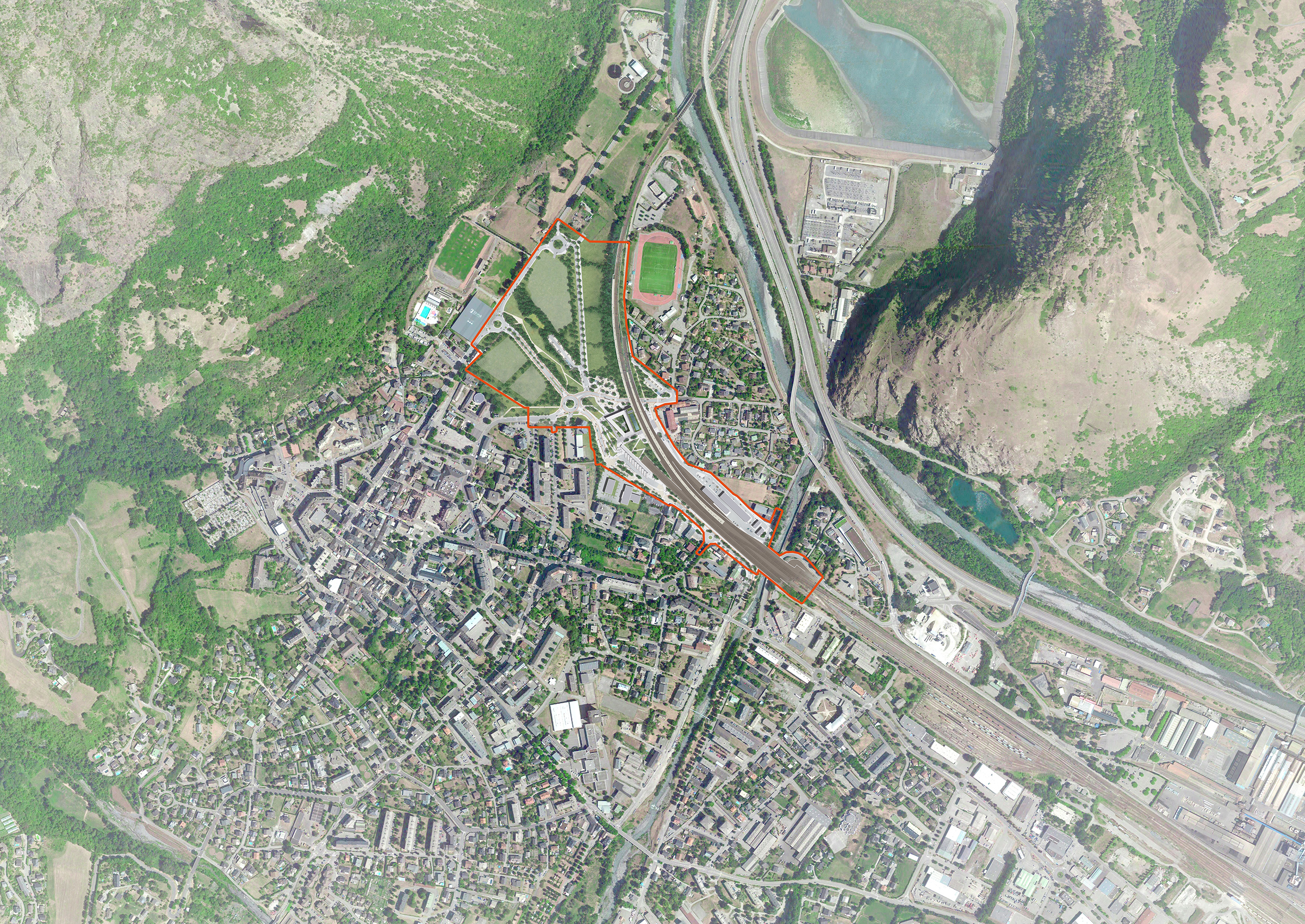 La gare internationale et PEM <br> de Saint-Jean-de-Maurienne sjm-plan