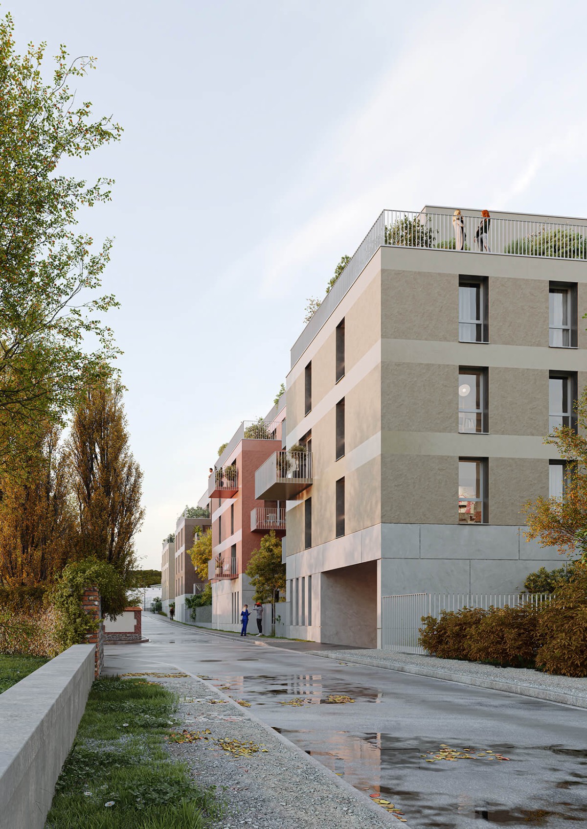 La transformation du domaine du Moulin Vert vue_rue_hdv3
