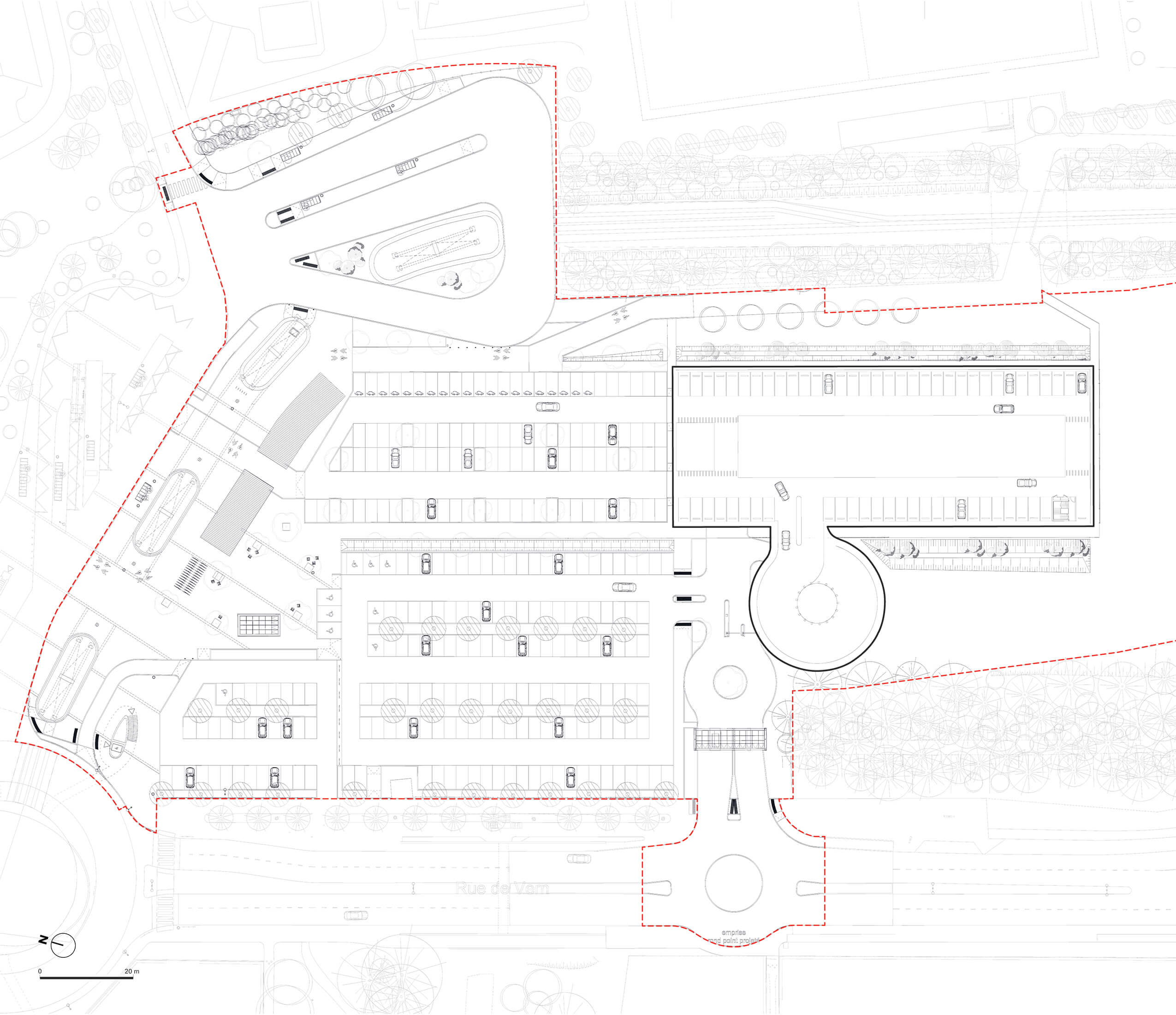 Le parc relais de la Poterie rnp_dce_plan_masse_250e