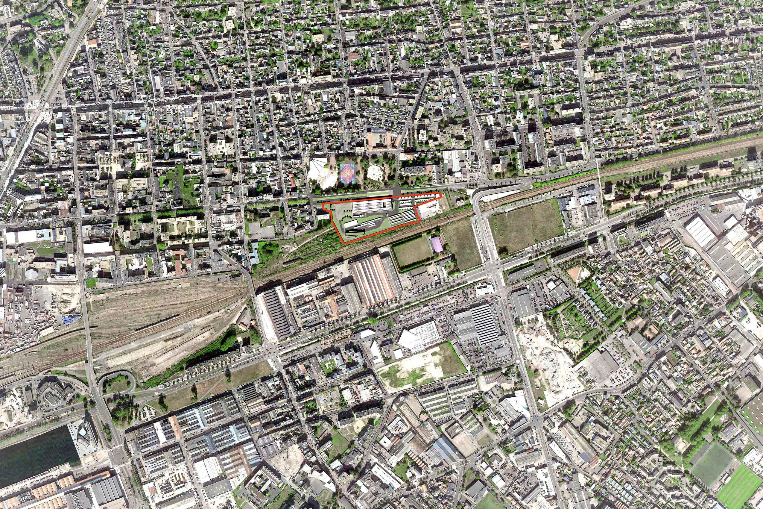 Le site de maintenance de la seconde ligne de tramway du Havre hat-smr-plan