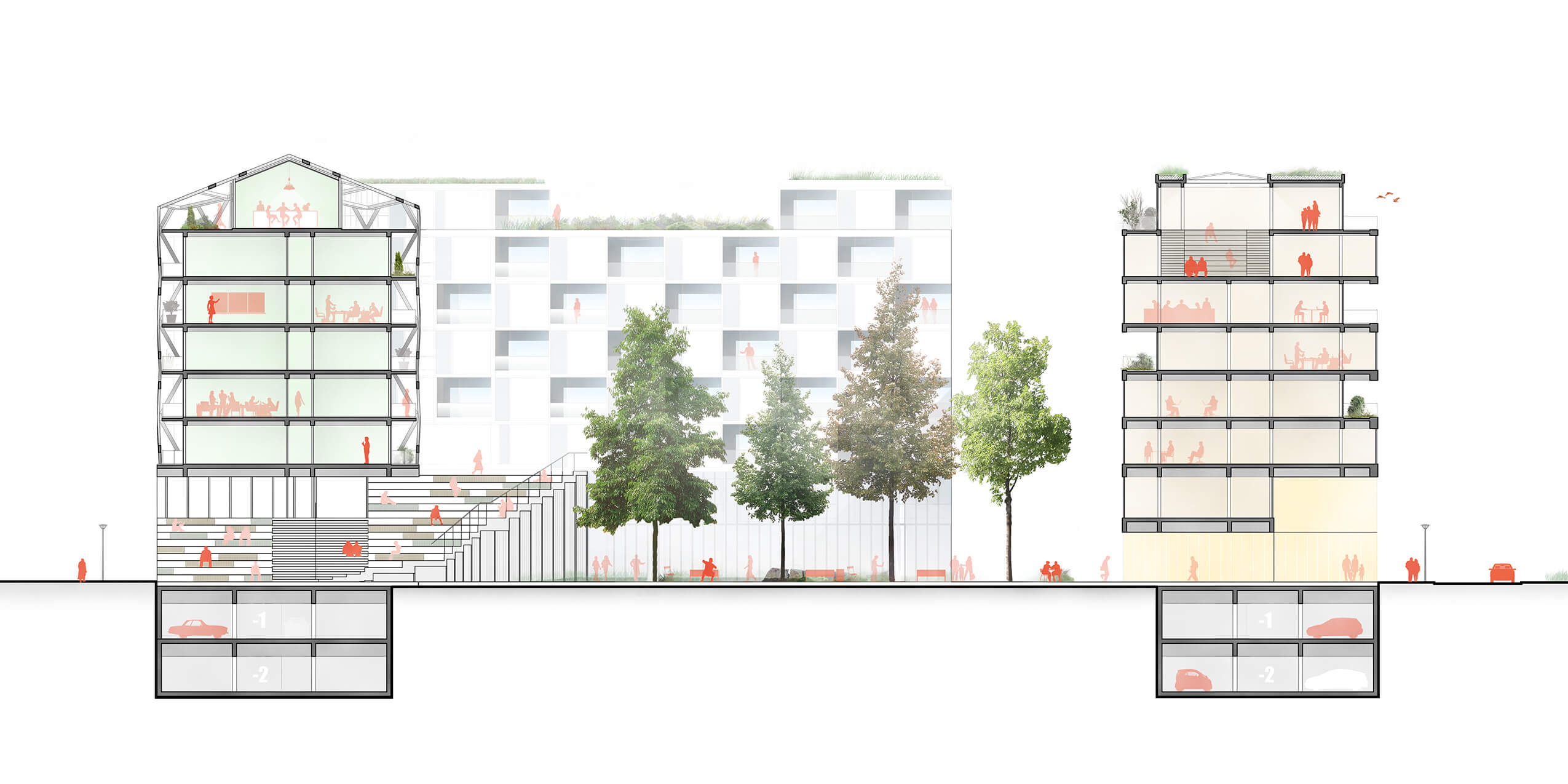 Mix-Cité : des bureaux et logements sur le campus mxt_coupe1-200