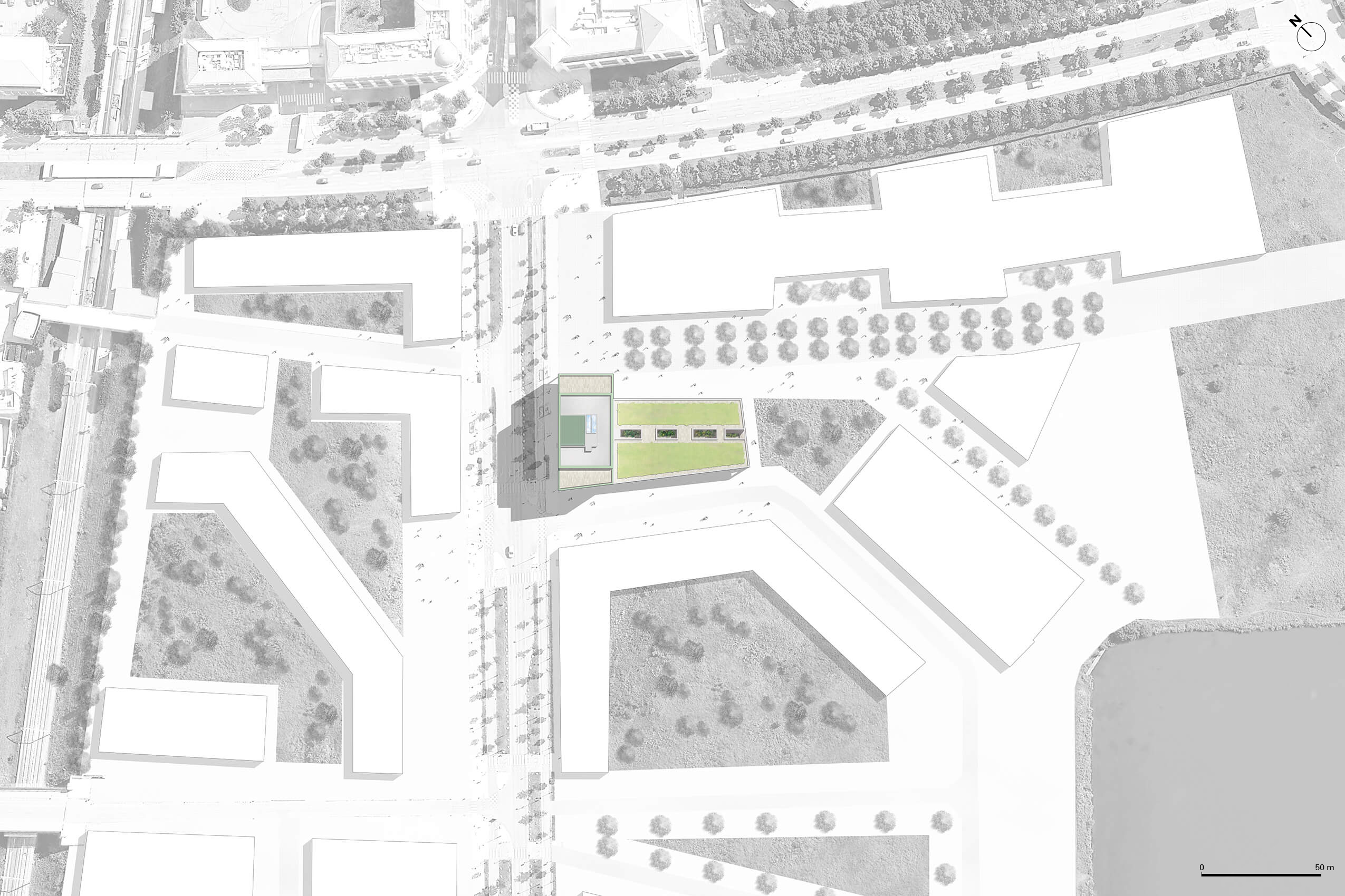 Le bâtiment 1ère Pierre du campus Val d’Europe sri_plan-masse